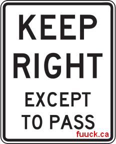 keep right except to pass